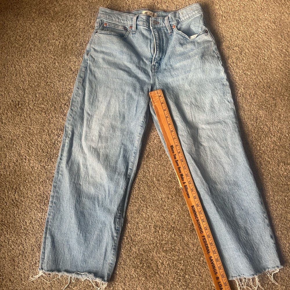 Madewell Light Blue Wide Leg Crop Jeans